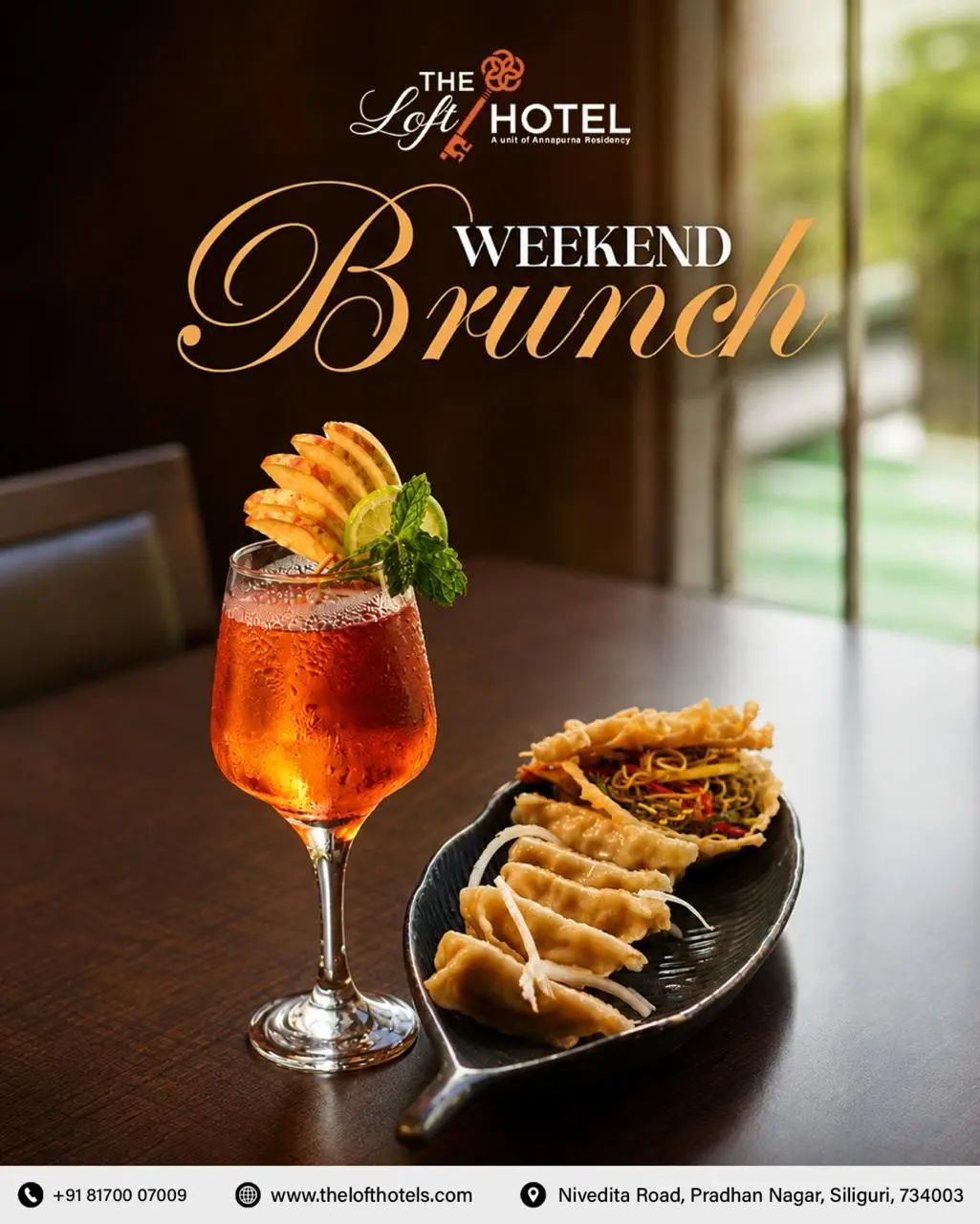 The Loft Hotel weekend brunch creative